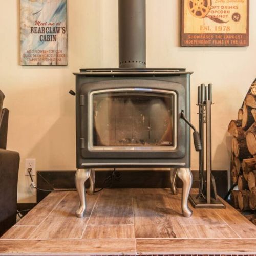 Wood stove and wood for high heat and efficiency in the coldest of nights.
